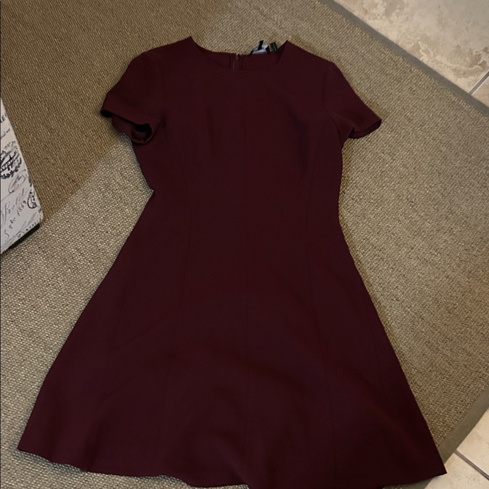 Theory Deep Red Mini Dress